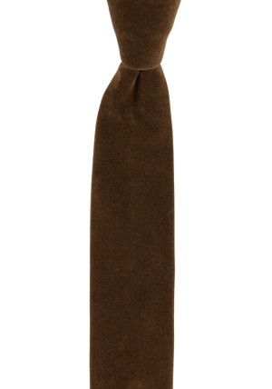 Velvet COCOA BROWN skinny tie