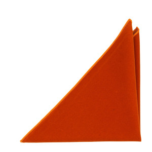 Velvet DEEP ORANGE pocket square