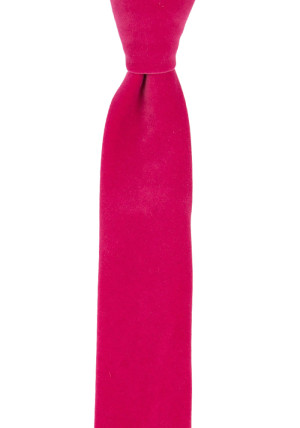 Velvet DEEP PINK skinny tie