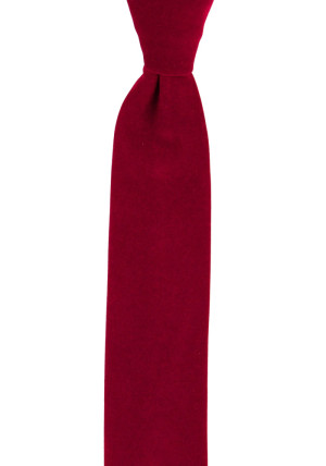 Velvet MAROON skinny tie