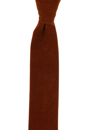 Velvet TOFFEE BROWN skinny tie