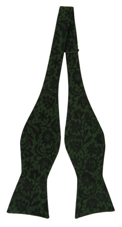 VIGSEL DARK GREEN self-tie bow tie