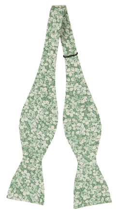 WEDDEBLIS GREEN self-tie bow tie
