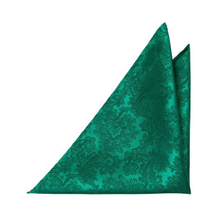 WEDDED EMERALD GREEN pocket square