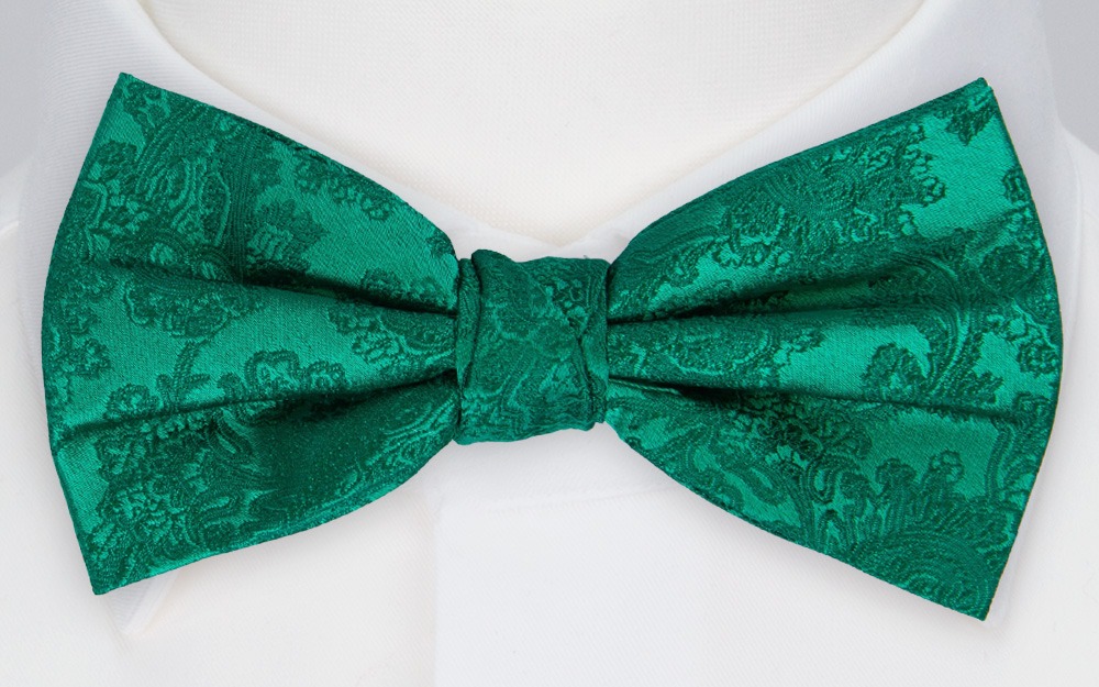 WEDDED EMERALD GREEN boy's bow tie