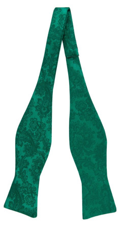 WEDDED EMERALD GREEN self-tie bow tie