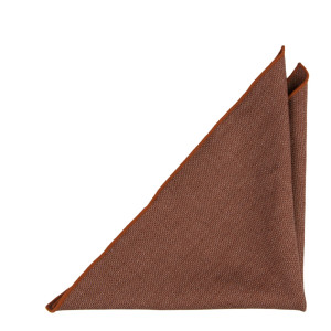 YARNING CINNAMON BROWN pocket square