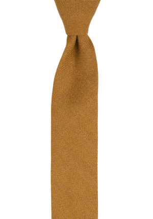 YARNING OCHRE YELLOW skinny tie