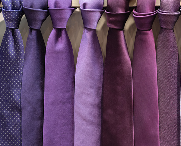 Purple ties – Stand out from the crowd
